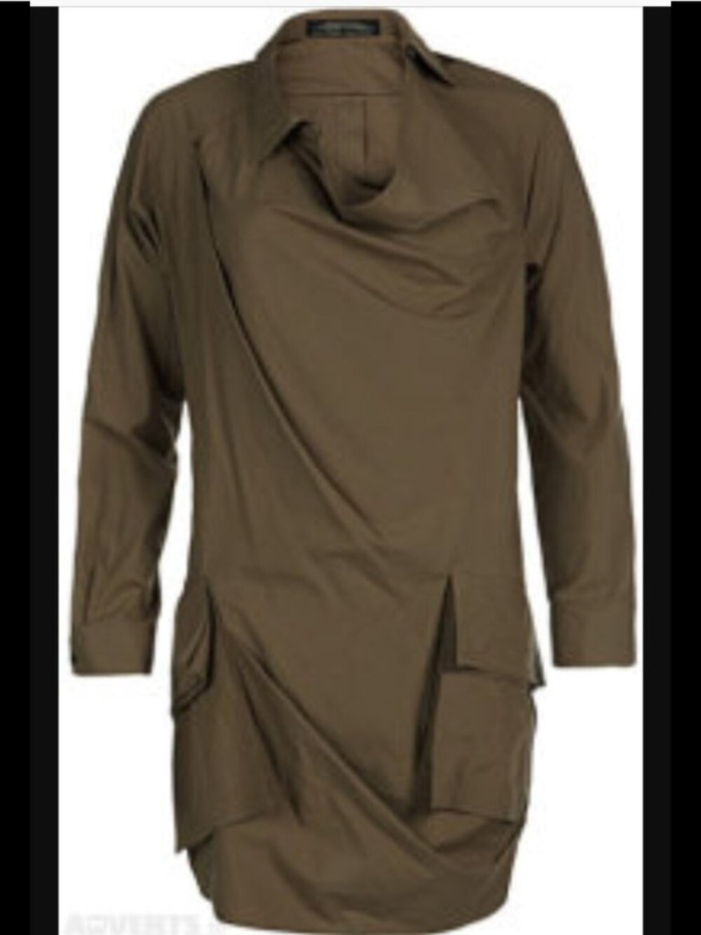 All Saints Spitalfields Kika Asymmetrical Shirt Dress in Taupe